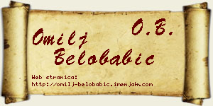 Omilj Belobabić vizit kartica